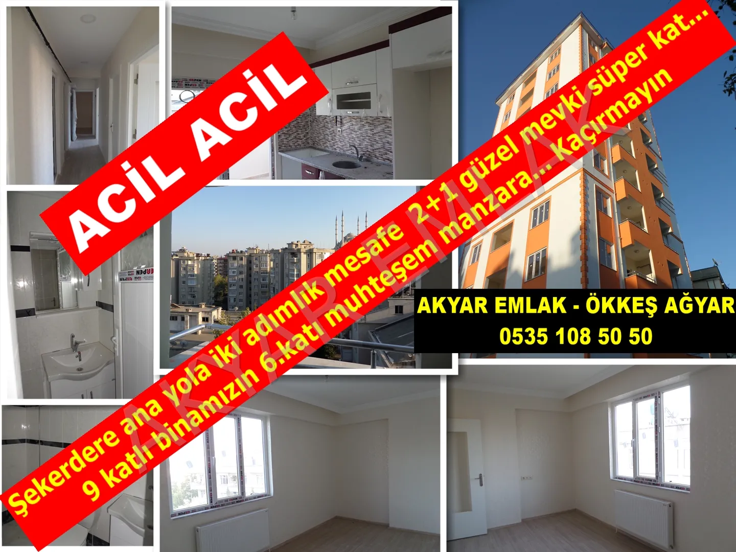 AKYAR EMLAK'DAN KARAMANLI MAH'DE 2+1 HASARSIZ FIRSAT DAİRE — 1