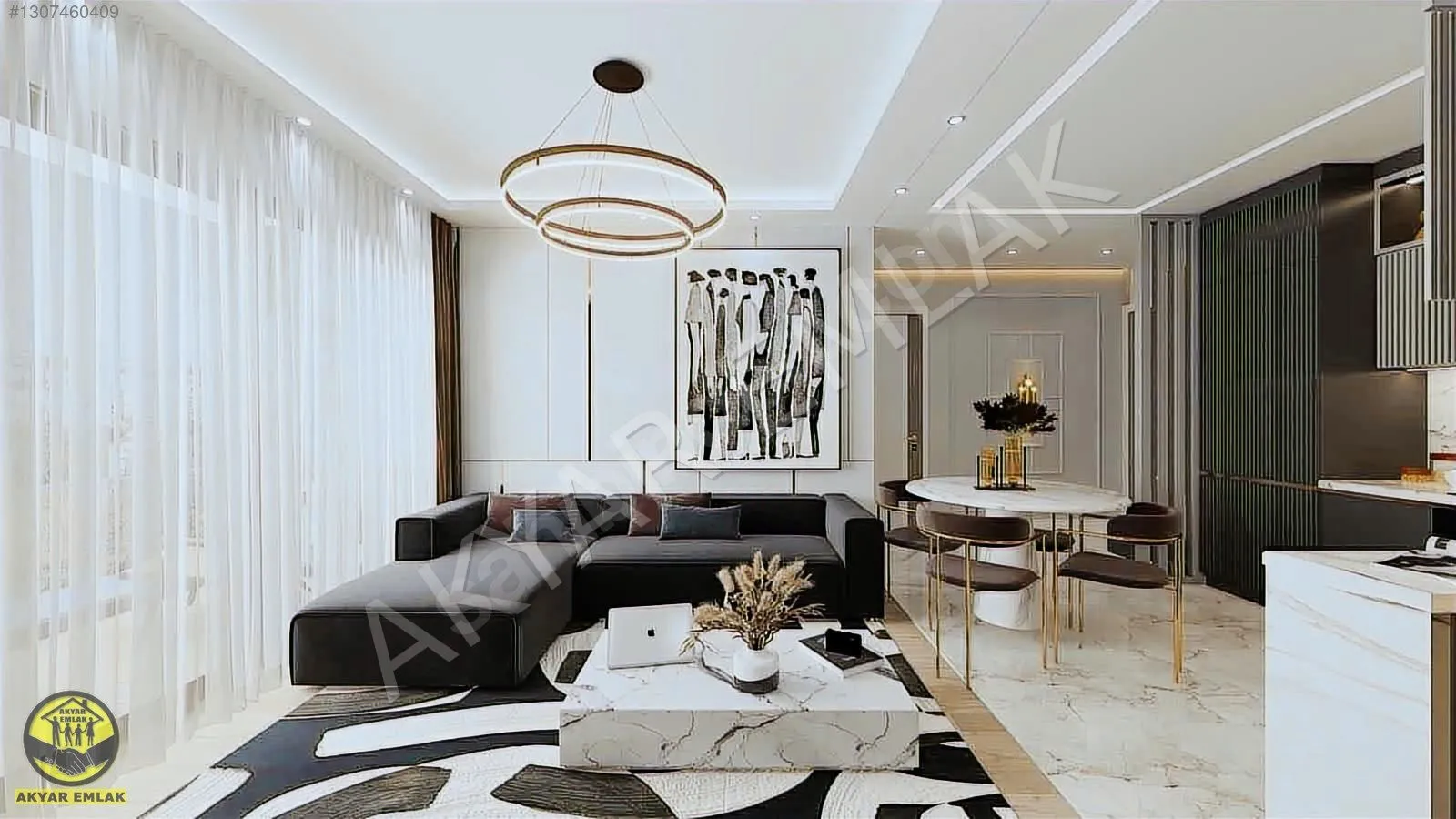 MERSİN SİLİFKE'de SATILIK LÜX EŞYALI 1+1 DAİRE — 3