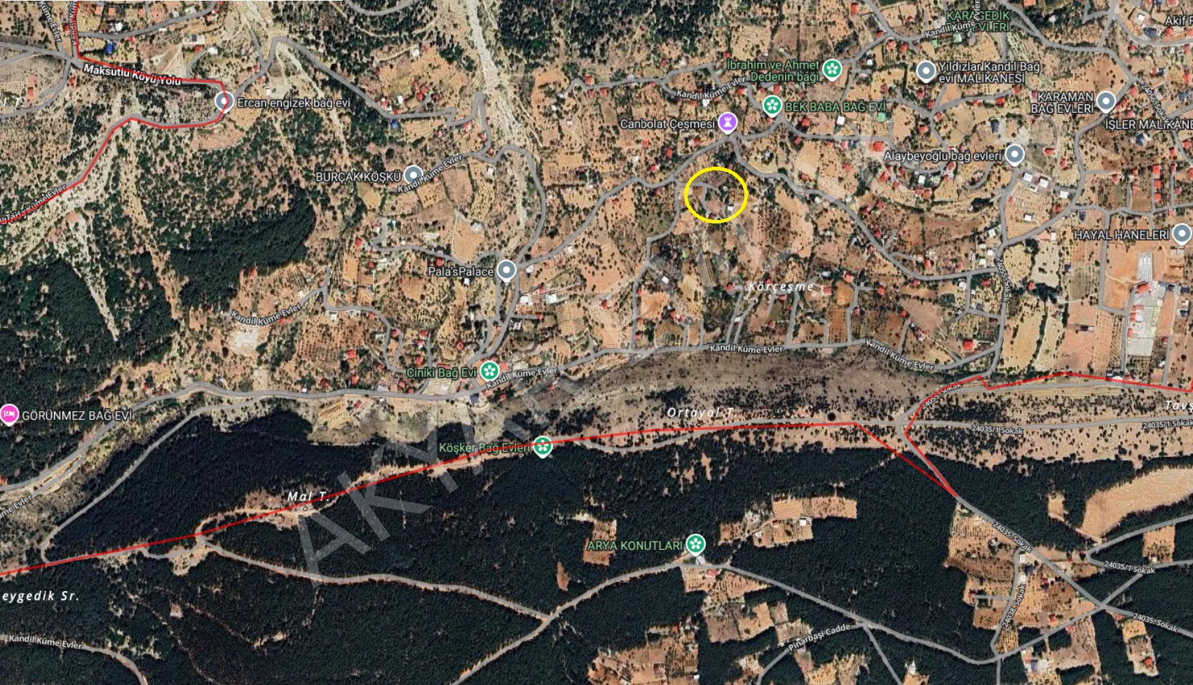 AKYAR EMLAK | KANDIL MEVKİİ’NDE MANZARALI SATILIK BAĞ YERİ — 2